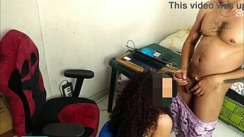 Curly-Haired Big Ass Brunette Fucked In Office!