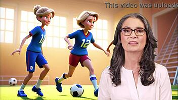 ai-generated story of friends playing soccer together