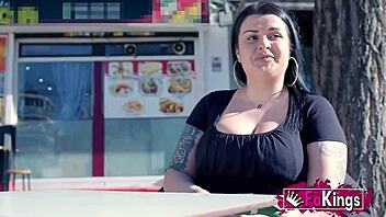 Those amazing big tits are unforgettable, he said while riding the chubby European amateur outdoors in cowgirl.