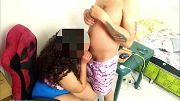 Curly-Haired Big Ass Brunette Fucked In Office!