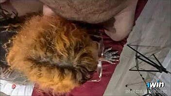 Horny Latina swinger calls for live blowjob session and devours small cock eagerly