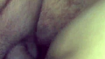 Girlfriend sneaks passionate Christmas sex at parents' house. She moans while getting dicked down in homemade video.