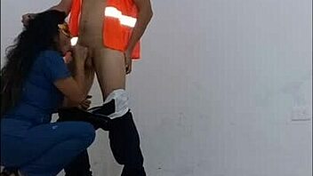employee gets seduced by hospital nurse then puts on condom to fuck her standing like a slut in office hallways