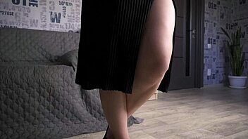 Secretary Legs Tease In Over The Knee Slit Skirt With Ballerina Feet And Long Legs At Work Fetish