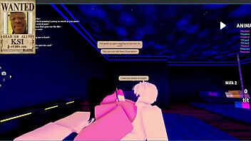 oh man i finally met my dream goth mommy with big tits and ass in this wild roblox condo rp we rode cowgirl style on that monster cock