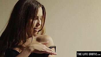 Will she keep screaming as the ballgag muffles her while dildoing that wet pussy?