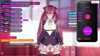 Oh, this hentai game live2 5d hypnoapp is turning Karen into a wet sow right in the corridor!