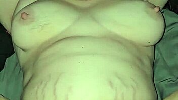 Pregnant woman experiences deep creampie. Her fat tits bounce during intense orgasmic session.