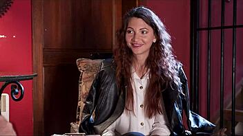 Pornstar experiences her first taste of degradation as a redhead slave endures whipping and humiliation in a kinky BDSM session with a dominant brunette.