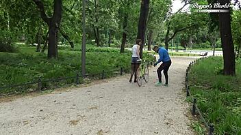 behind the scenes with brunette alice maze preparing for a show