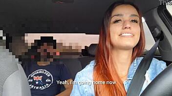 I Feel So Kinky Masturbating In The Car, Then Giving Redhead Blowjob With Dirty Talk And Creampie Finish!