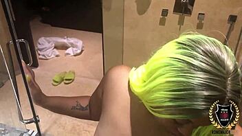 curvy italian vixen vanity rides rome major's big black cock in steamy bathroom pounding