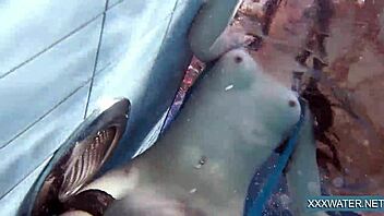 is this hot hungarian teen 18+ petra diving into tight pussy underwater fun?