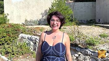 Chubby French Milf With Big Natural Tits And Beautiful Ass Gets Pounded Hard By Huge Cock