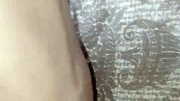 dark-haired gretala contrasts her sensual moves by rubbing thong against bare feet in alternative ebony style