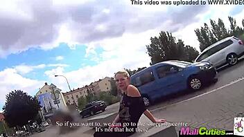 Blonde Amateur Girl Cheats On Boyfriend In Mall Shop!