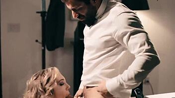 Sinful babe passionately fucks her boss with intense desire