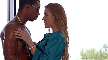 Hotwife Alexis films her interracial creampie session with husband's friend.