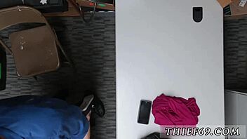 petite teen in uniform faces big ass police officer over apparel theft at office