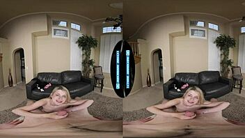 Cute shy blonde office worker gets blowjob and doggystyle POV action