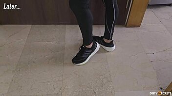 Businessman Sneakily Pounds Fashion Designers Tight Latina Pussy in Doggystyle with Deepthroat and Cum on Ass