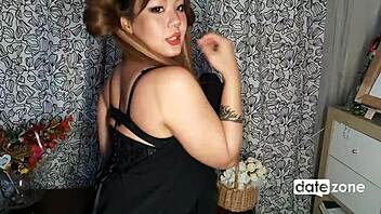 Asian Pussy Lips Stimulated with Paintbrush and Fingers in Close-Up Orgasm