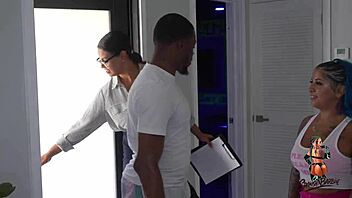 This super hot Latina dives into a wild BBC 4some with intense squirting everywhere