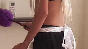 So this good maid candie cross drops to her knees as a great polish blonde slut in cosplay, polishing cock with deepthroat blowjob.