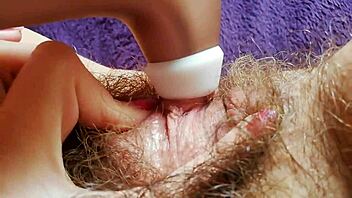 oh wow, check out my hairy pussy and big clit up close, it's dripping wet with grool