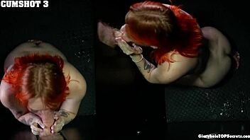 The talented redhead demonstrates her impressive skills in a captivating display