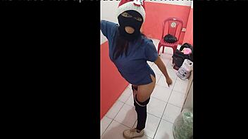 hey, check out this sexy nurse flashing her ass in the hospital corridor on christmas eve while waiting for her boyfriend to come over