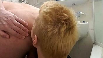 German milf prostitute Sandra engages in rimming ass licking before intense facefuck session