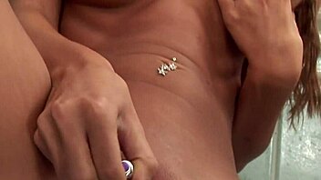 I'm this beautiful blonde and I just love masturbating with my dildo under the shower feeling water on my skin