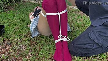 Oh man, I just love caressing those outdoor dirty socks on her cute feet.