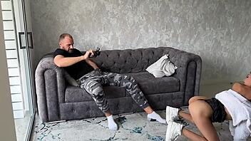 skinny latina teen gives rimjob and cowgirl ride in backstage