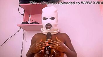 What Makes This Skinny Black Beauty with Big Natural Tits Go So Crazy on a Dildo?