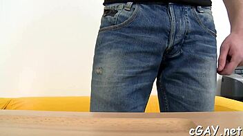 Brawny gay porn features beautiful cute guys in intense blowjob and bareback action.