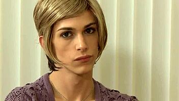 gorgeous busty inked transsexual gets buttfucked in heels lingerie with deepthroat action