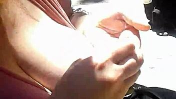 Huge Tits Gf Rubbing Her Tits In Public