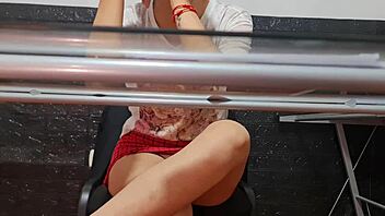 Risky spy camera on secretary nataly from uba faculty of letters