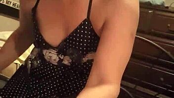 Brunette beauty delivers intense blowjob completion. She takes deepthroat action on monster cock in close up view.