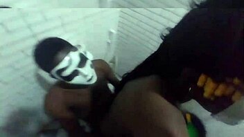 Pounding Ebony Neighbor's Fat Ass in Bathroom Booty Worship