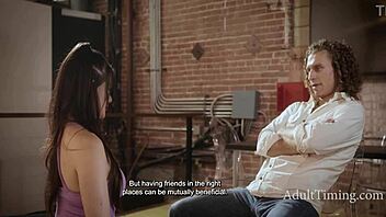 alison rey explores her desires in an intense casting interview on the sofa