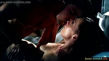 Babe gets her pussy ravaged in sweaty erotic action.