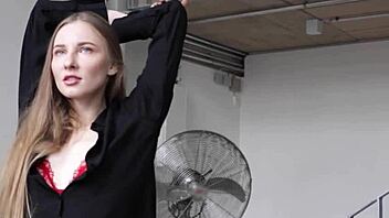 oh wow, look at me stripping nude, says skinny russian teen 18+ blondie stella posing erotically for playboy