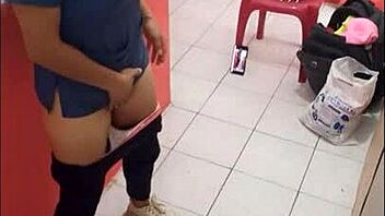 hey, check out this sexy nurse flashing her ass in the hospital corridor on christmas eve while waiting for her boyfriend to come over