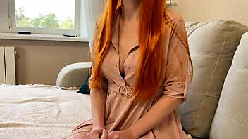 oh gosh, i'm fuckin' my wife's boss in the kitchen while she's there - real russian cheatin' with redhead moans