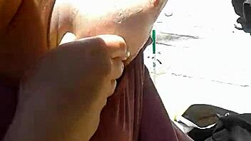 Huge Tits Gf Rubbing Her Tits In Public