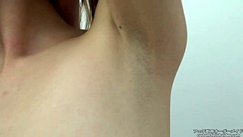 Imagine The Contrast Of Armpit And Feet Fetish Play In This Japanese Handjob Video