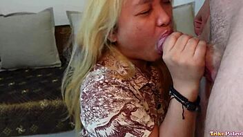 foreigner pounds that thick big booty blonde asian in doggystyle pov